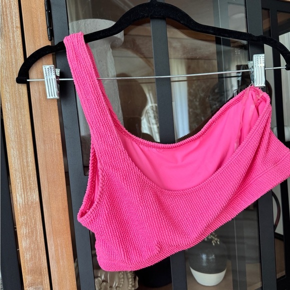 Good American Bikini Top swimsuit plus curve Bright Always Fits Hot one Shoulder - Picture 6 of 9